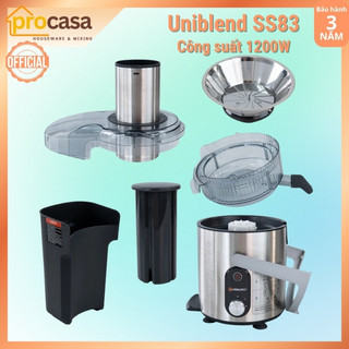 Máy ép trái cây nhanh công nghiệp Uniblend SS-83 - 1200W - lưới ép 0.3mm hạn chế xơ - Phù hợp cho quán và gia đình SS83