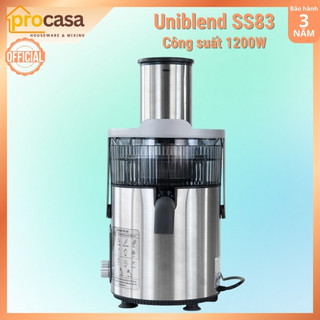 Máy ép trái cây nhanh công nghiệp Uniblend SS-83 - 1200W - lưới ép 0.3mm hạn chế xơ - Phù hợp cho quán và gia đình SS83
