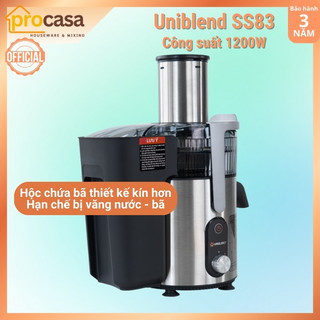 Máy ép trái cây nhanh công nghiệp Uniblend SS-83 - 1200W - lưới ép 0.3mm hạn chế xơ - Phù hợp cho quán và gia đình SS83