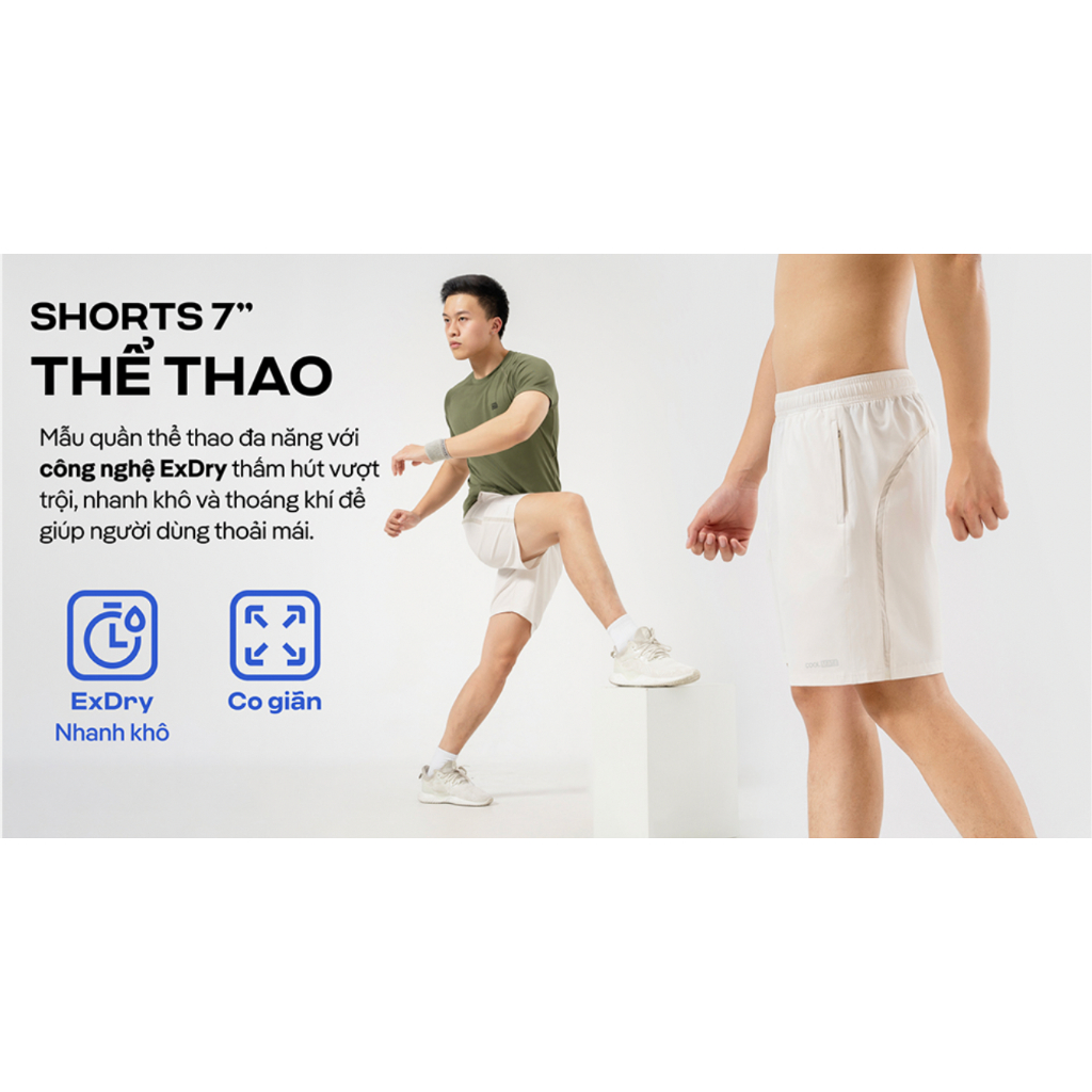 [TẶNG SRM OXY]Set tập thể thao Áo Sleeveless Active Essentials + Quần Shorts 7 inch đa năng Coolmate