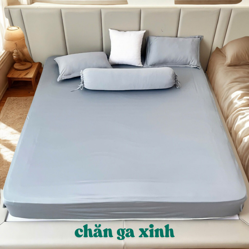 Ga giường thun lạnh hàn quốc drap thun lạnh ý mềm mát không kèm vỏ gối