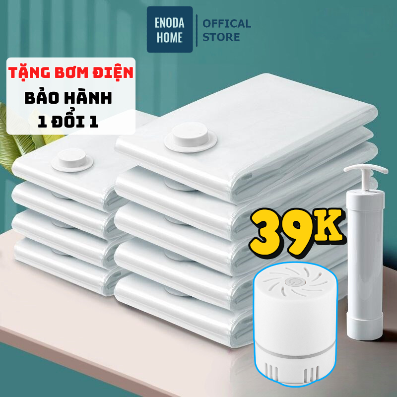 Túi Hút Chân Không Quần Áo ENODA HOME, Túi Chân Không Đựng Chăn, Chất Liệu PA-PE Dày Dặn, Chống Mốc M002