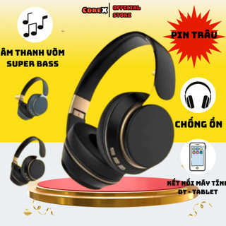 Tai Nghe Headphone Chụp Tai Không Dây Bluetooth X-Bass Âm Thanh Nổi Nghe Nhạc, Chơi Game