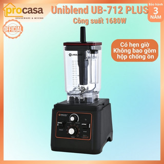 (Có hẹn giờ) Máy xay sinh tố công nghiệp Uniblend UB-712 PLUS - 1680W - chuyên dụng cho quán kinh doanh và nhà hàng