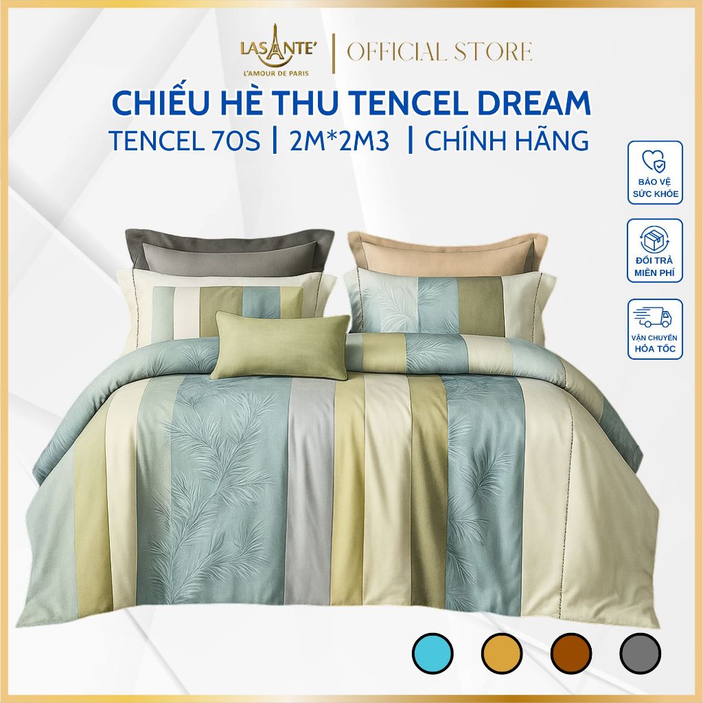 Ảnh Chăn hè thu lạnh Tencel Dream Lasante 2mx2m3 trần bông thoáng mát dùng 4 mùa 1
