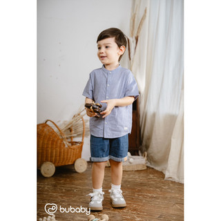 BCT330300 Áo sơ mi ngắn tay cài giữa, cổ tàu