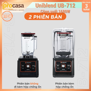 Máy xay sinh tố công nghiệp Uniblend UB-712 - 1680W - Xay đá cực tốt cho quán và nhà hàng