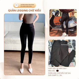 Quần Legging Cạp Cao Chất Mì Hàn L1, co giãn tốt, vải đanh đẹp, không xù, không bai dão, ôm bụng tốt, dễ phối đồ