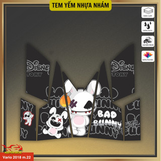 Tem yếm nhựa nhám xe Vario đời 2018-2019-2020-2021 (125/150 cc) thiết kế decal 3 lớp