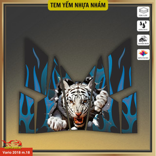 Tem yếm nhựa nhám xe Vario đời 2018-2019-2020-2021 (125/150 cc) thiết kế decal 3 lớp