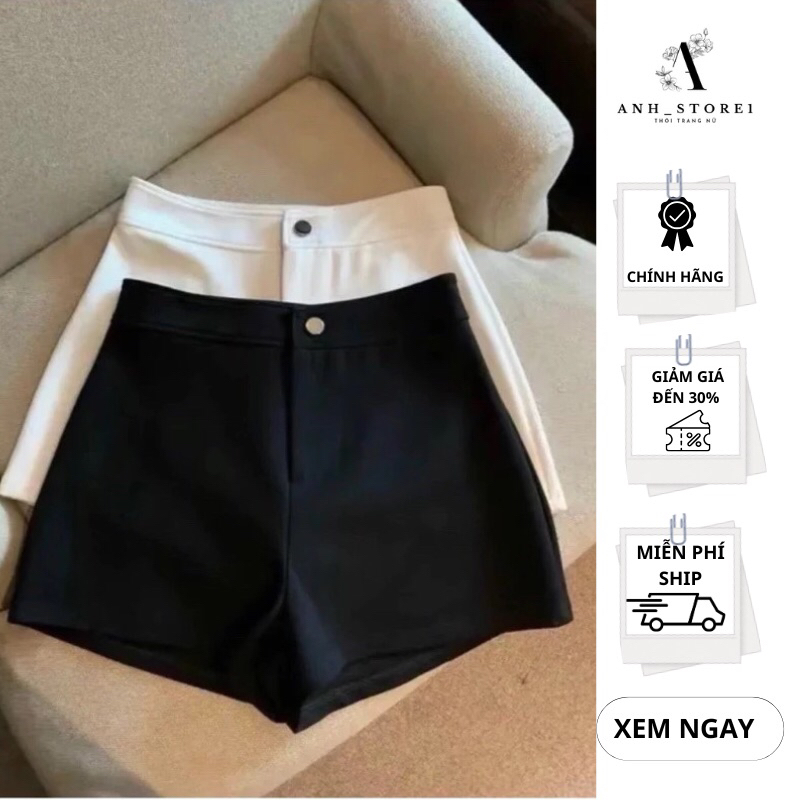 Quần Short Đùi Nữ Cạp Cao Khuy Trước Chất Vải Umi Co Giãn 4 Chiều Mềm Mịn