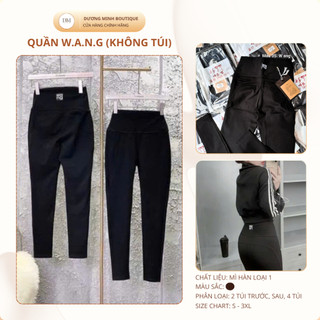 Quần legging cạp cao 10cm kiểu W.Ang – Chất U mì co giãn tốt, ôm dáng, tôn vòng eo, thoải mái vận động