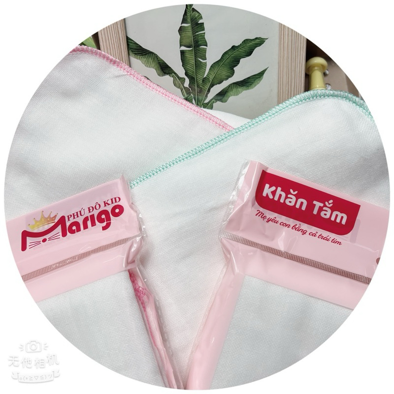 ( Sỉ 2) Khăn tắm thỏ Marigo Phú Đô 100% cotton cao cấp mềm mại, thấm hút tốt kích thước 85x74cm