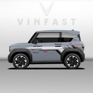 Tem dán xe VF3 - Decal dán xe VF3 MẪU TEM THỂ THAO CÁ TÍNH . 1 bộ dán 2 bên ( mẫu VF3 - 67 )