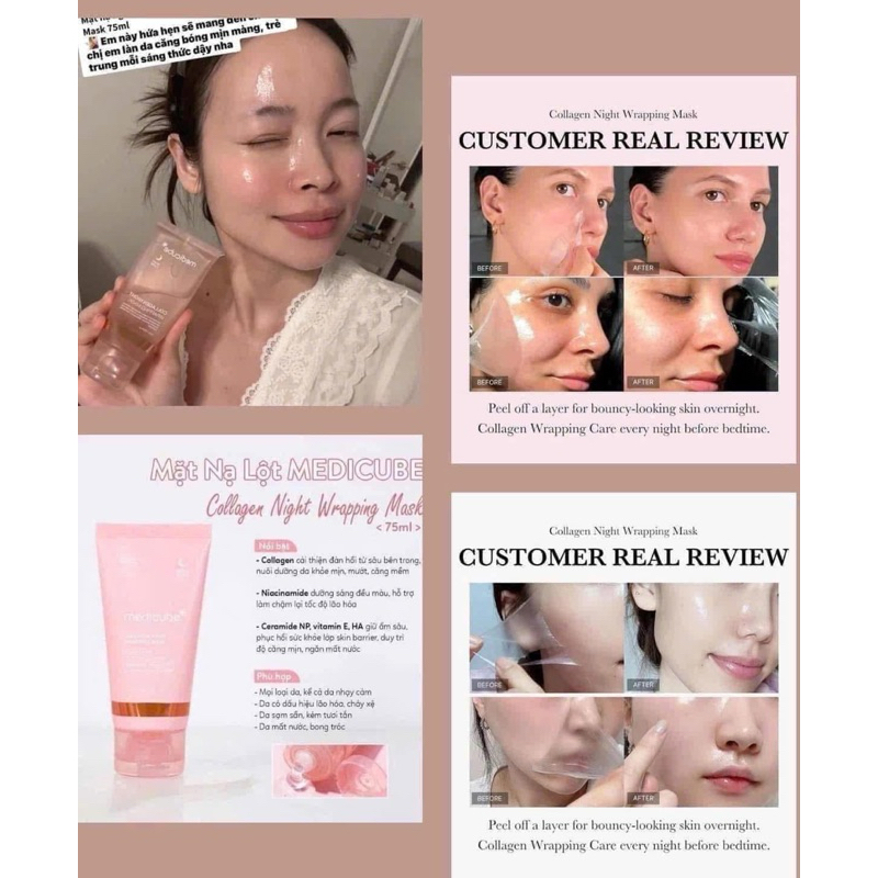 Mặt nạ ngủ Medicube Collagen Night Wrapping Mask 75ml