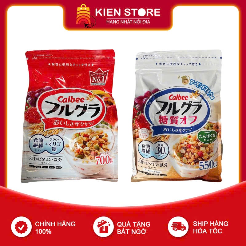 【DATE T2.2027 – MẪU NỘI ĐỊA】Ngũ cốc Calbee Nhật Bản