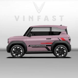 Tem dán xe VF3 - Decal dán xe VF3 MẪU TEM THỂ THAO CÁ TÍNH . 1 bộ dán 2 bên ( mẫu VF3 - 68 )