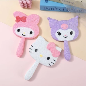 Diy Gương Trang Điểm Gương Mèo Kitty Handmade Kim Cương Đầy Đủ Combo ( Gương + Đá + Keo + Bộ Đính)