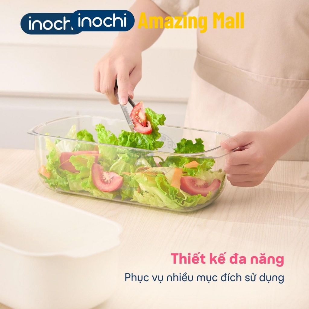 [MỚI VỀ] Bộ thau rổ chữ nhật Yoko Inochi nhỏ gọn, xinh xắn, siêu tiện dụng