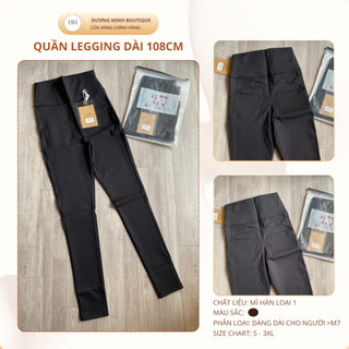 [Dài quần 103-105] Quần Legging Cạp Cao Tôn Dáng, Chất Vải Mì Hàn L1 đanh đẹp không xù dão phù hợp những chị em cao >m65