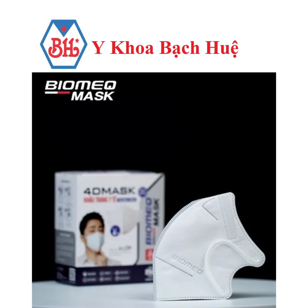 Khẩu trang y tế BIOMEQ MASK 4D hộp 20 cái 4 lớp vải dệt và vi lọc siêu an toàn