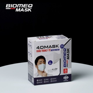 Khẩu trang y tế BIOMEQ MASK 4D hộp 20 cái 4 lớp vải dệt và vi lọc siêu an toàn