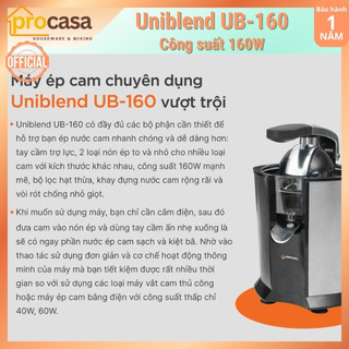 Máy vắt cam tự động có tay cầm Uniblend UB-160 - 160W - máy ép cam cho quán