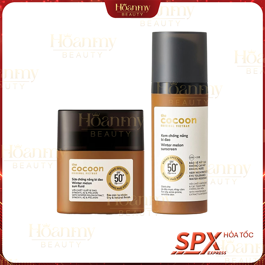 Sữa chống nắng bí đao - Ráo mịn tự nhiên SPF 50+, UVA-PF 62.6 Cocoon 50ml