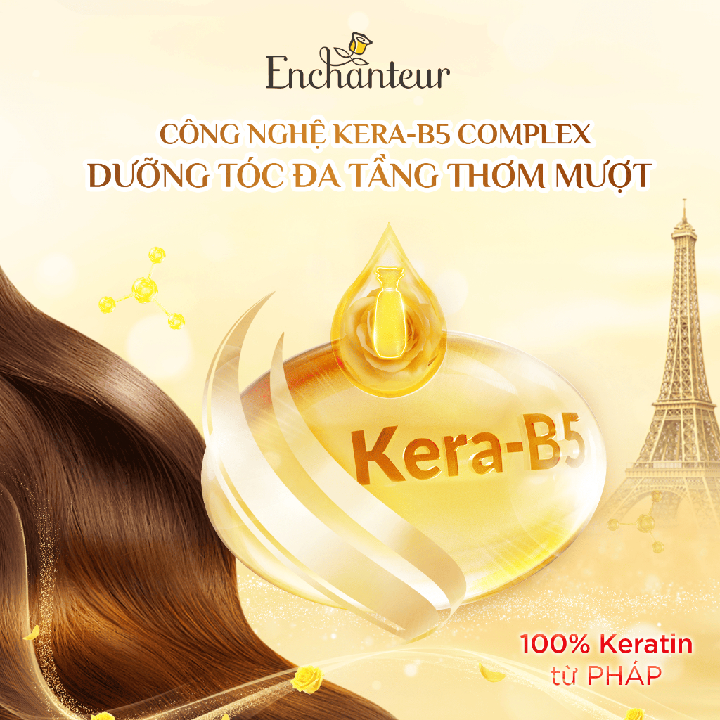 Ảnh Dầu gội dưỡng tóc mượt thơm lâu ENCHANTEUR Charming Phục Hồi Sức Sống/Sensation Mượt Mà Óng Ả 650g 3