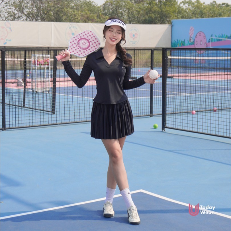 Ảnh Chân váy ngắn xếp ly thể thao Meli Skirt Today U Wear may sẵn quần bảo hộ thoải mái chơi tennis pickleball 2