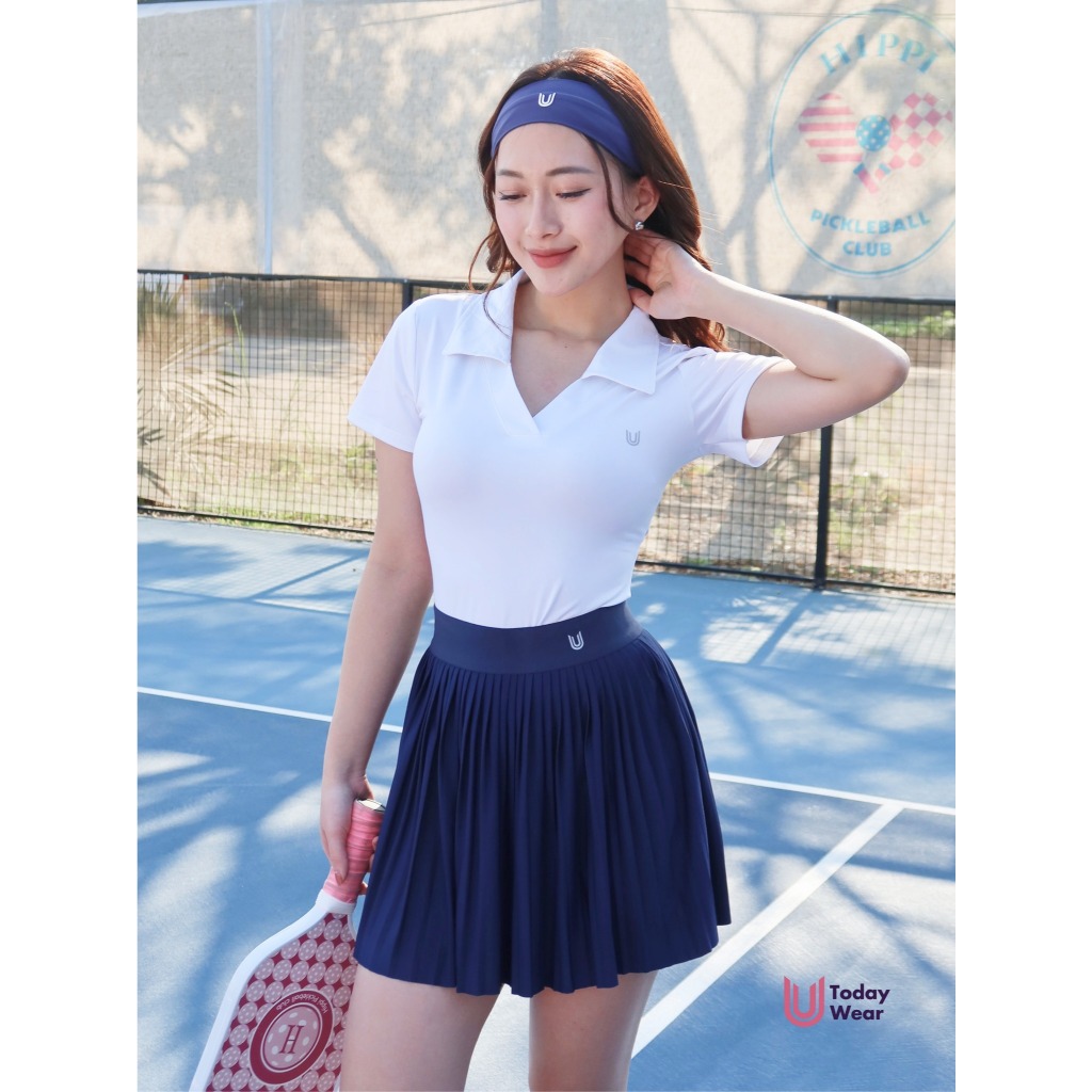 Ảnh Chân váy ngắn xếp ly thể thao Meli Skirt Today U Wear may sẵn quần bảo hộ thoải mái chơi tennis pickleball 3