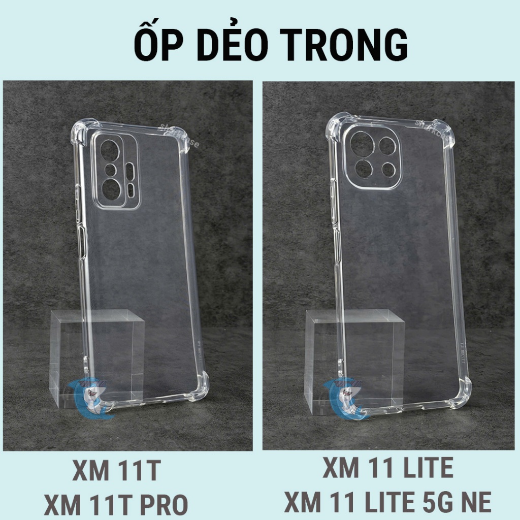 Ốp lưng Xiaomi 11T / 11T Pro / 11 Lite 5G trong suốt silicon chống sốc viền vuông bảo vệ cam