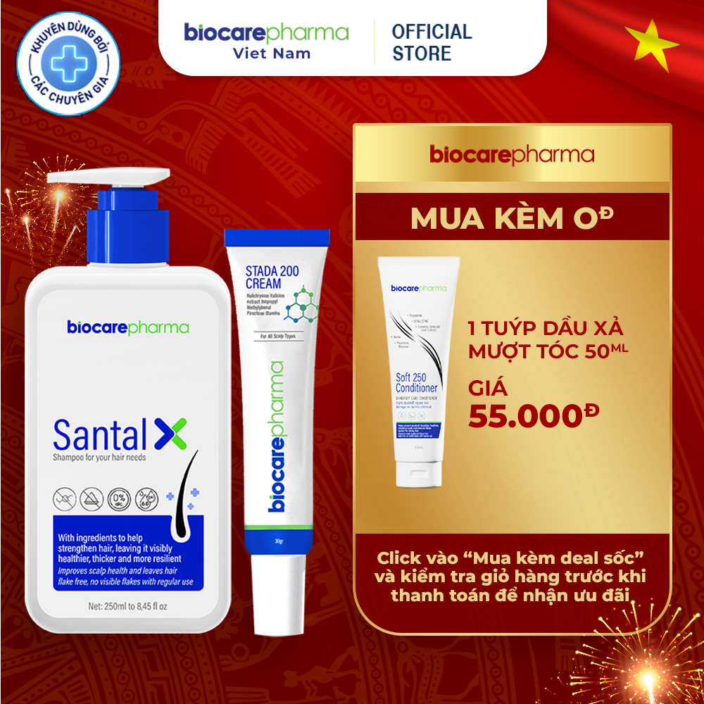 Ảnh Combo kem và dầu gội hỗ trợ gàu nấm phiên bản mới | Biocarepharma. 1