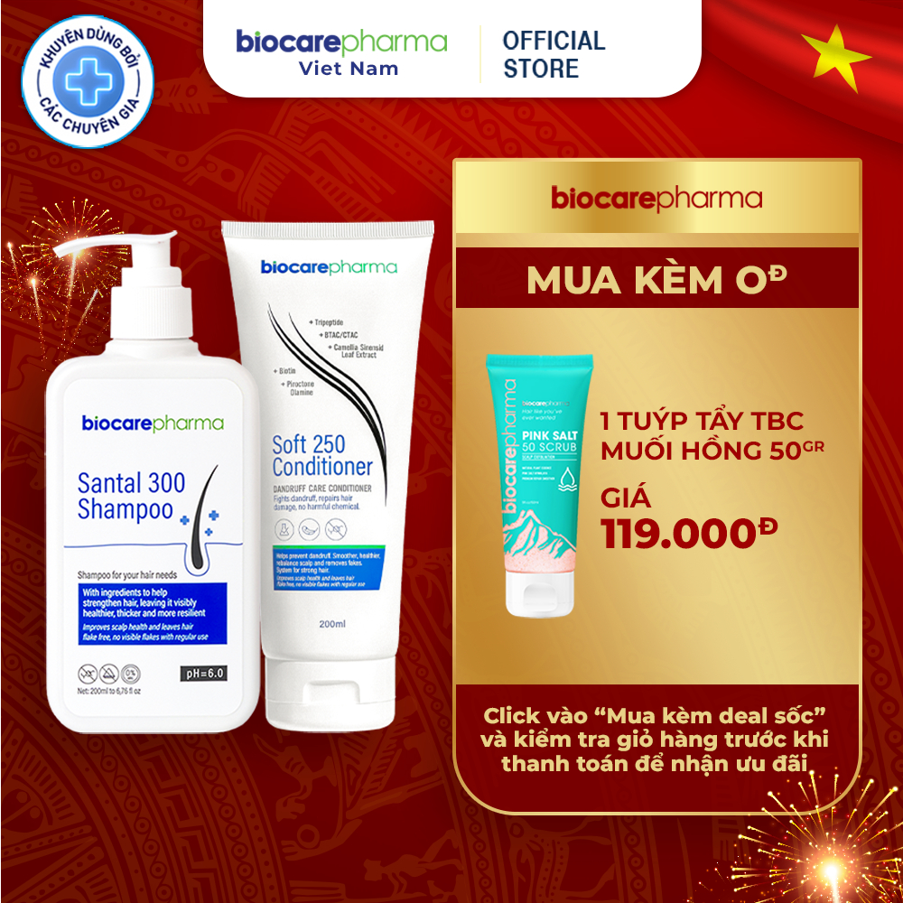 Ảnh Combo dầu gội và dầu xả dành riêng cho tóc gàu nấm ngứa Biocarepharma. 1