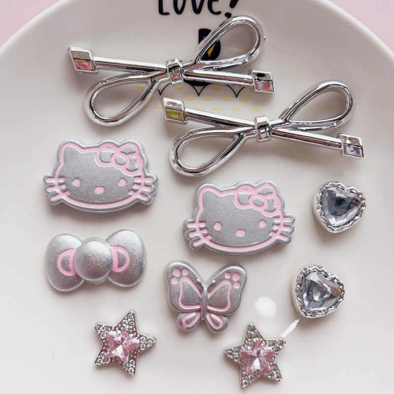 Set 10 Charm Sticker Gắn Dép Cross, Dép Sục....