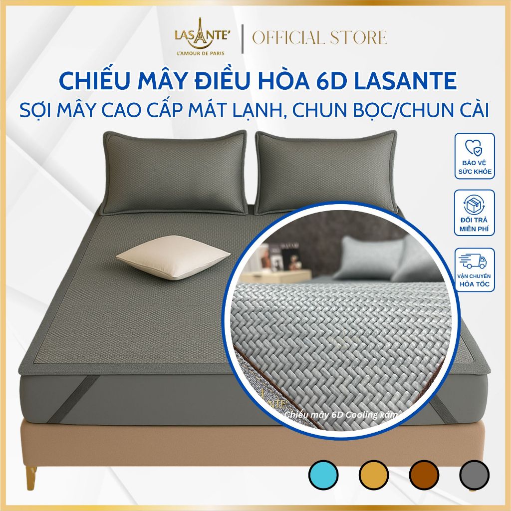 Ảnh Chiếu Mây Điều Hòa Băng Lạnh Chính Hãng Lasante Chun Bọc Đệm , 4 Lớp Mát, Thông Thoáng Cho Mùa Hè 1