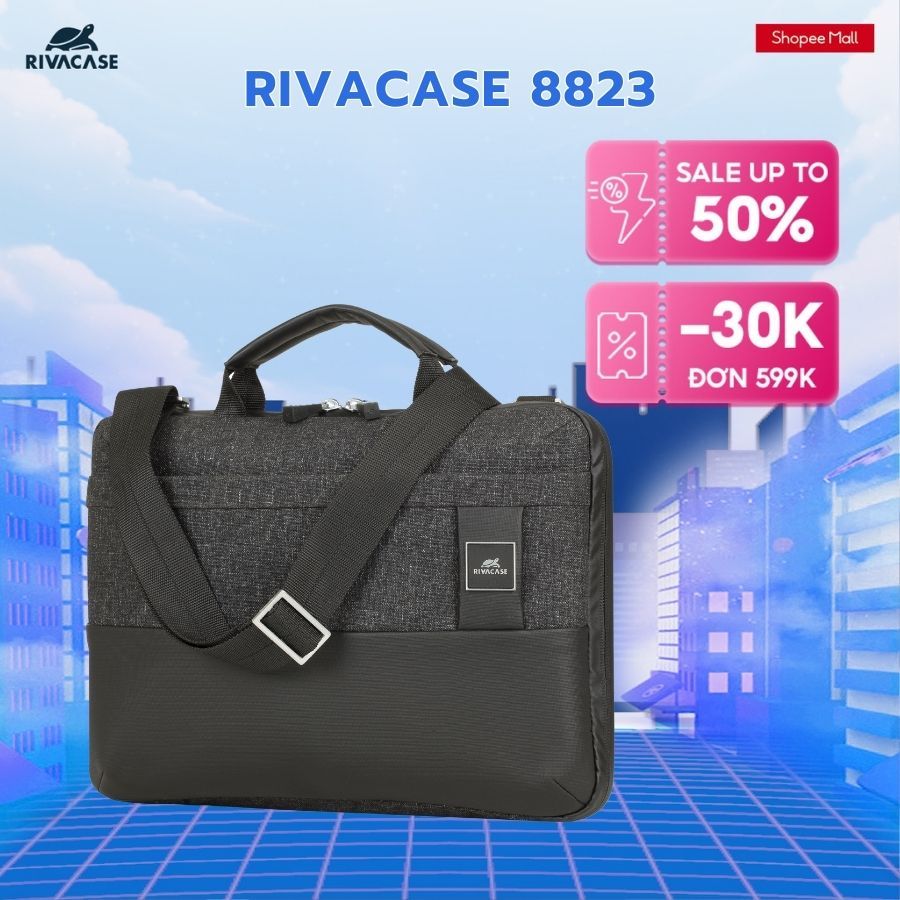 Ảnh Túi Xách Laptop RIVACASE 8823 13.3 inch Chất Liệu Polyester, Polyurethane - Hàng Chính Hãng 1