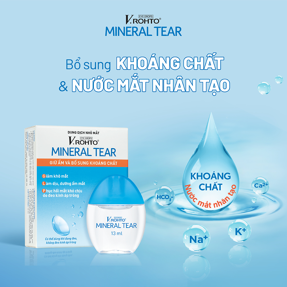 Ảnh Nước nhỏ mắt giữ ẩm & bổ sung khoáng chất V.Rohto Mineral Tear 13ml 3