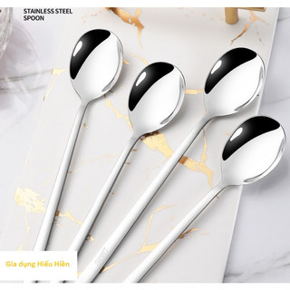 Inox 304 Combo 4 Chiếc thìa - Muỗng Hàn Quốc Cán Dài Đẹp Lung Linh có 3 cỡ Lớn Vừa Và Nhỏ