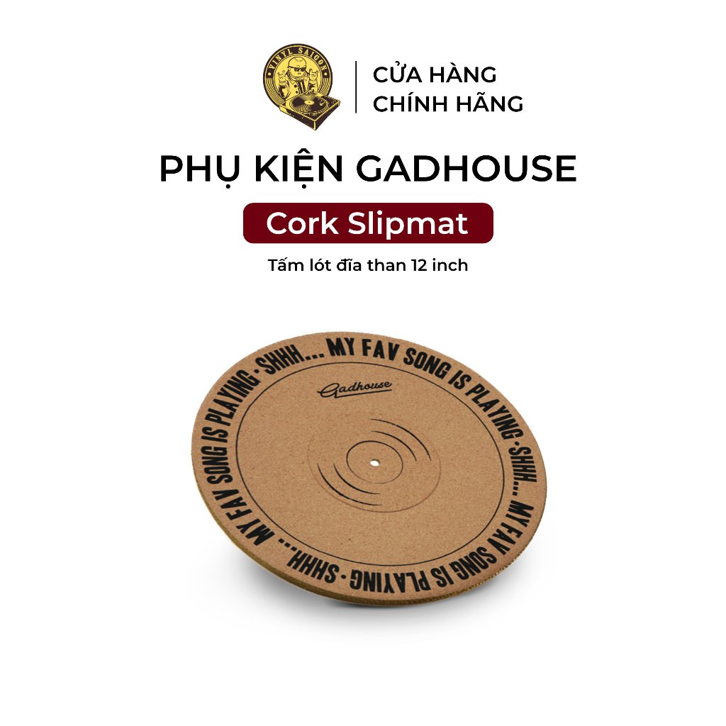 Tấm lót đĩa than, thảm đĩa than Gadhouse Cork Slipmat vinyl record mat ...