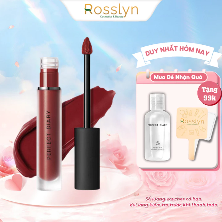 Son Kem Perfect Diary Dreammatte Màu Lì Siêu Mịn Lâu Trôi Cao Cấp 2.5g Rosslyn