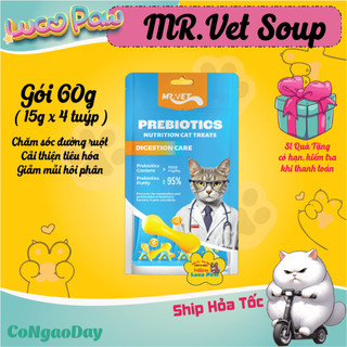 Pate Cho Mèo MRVET / Mr.vet Hộp 6/12/24 Gói 70G Bổ Sung Omega 3, Vitamin, L-Lysine Điều Hòa Tiêu Hóa, Tăng Đề Kháng