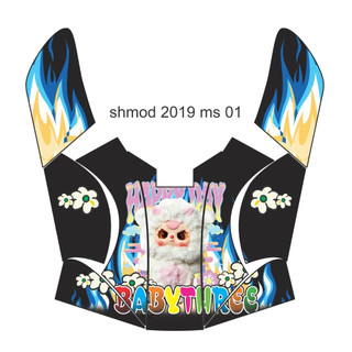 Tem dán yếm nhựa nhám xe Sh mode 2019 sử dụng decal 3 lớp