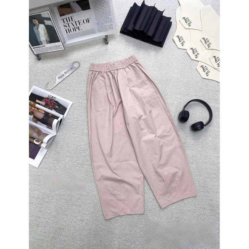 Quần Dài Nữ Dáng Bom Cạp Chun Cao Tôn Dáng Chất Gió Lụa Đẹp Mịn SANA CLOSET #5610