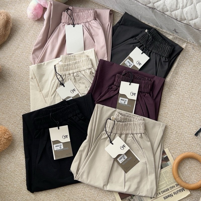 Quần Dài Nữ Dáng Bom Cạp Chun Cao Tôn Dáng Chất Gió Lụa Đẹp Mịn SANA CLOSET #5610