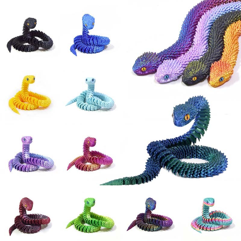 [ĐỦ SIZE] Đồ Chơi Mô Hình Con Rắn In 3D Mắt Đẹp Mô Hình Rồng Lửa Có ...