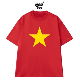 Áo Thun NGỐ TEE Cờ Đỏ Sao Vàng Tinh Thần Dân Tộc Việt Nam Chât Vải Cotton 100 Thoáng Mát Cao Cấp