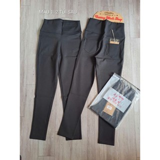 Bigsize - Quần legging cạp cao tôn dáng, gọn bụng – Chất vải mì Hàn cao cấp, co giãn 4 chiều, chính hãng