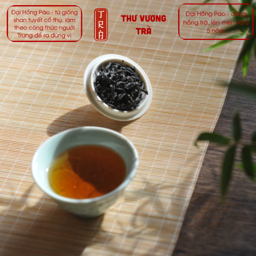 Đại hồng pao dòng hồng trà ủ 5 năm công thức người Trung từ dòng trà cổ thụ đóng hộp thiếc 100gr