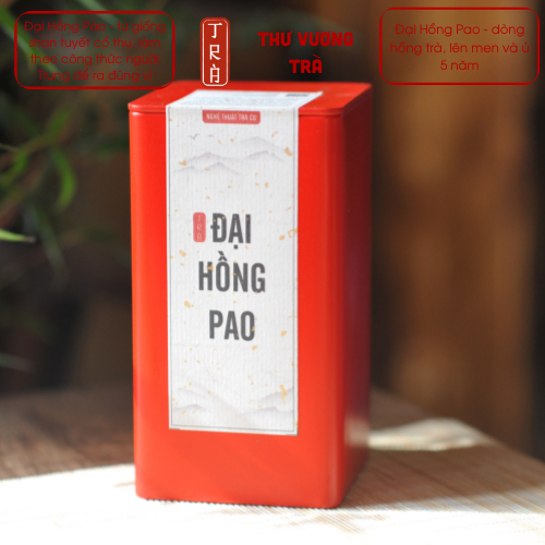Đại hồng pao dòng hồng trà ủ 5 năm công thức người Trung từ dòng trà cổ thụ đóng hộp thiếc 100gr